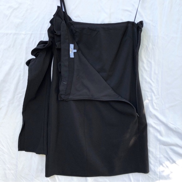 REVOLVE x LIKELY | JORDIE ONE-SLEEVE RUFFLE COCKTAIL DRESS SIZE 12 - Picture 11 of 12